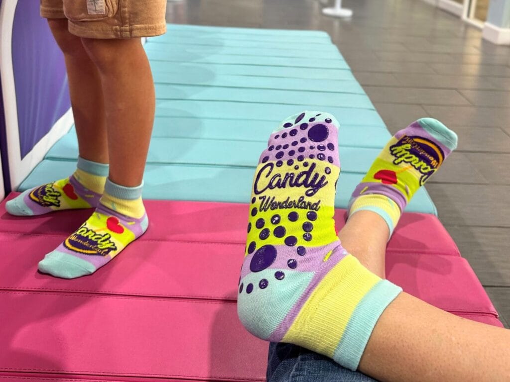 Candy Wonderland in Palm Bay required grip socks - image by Dani Meyering