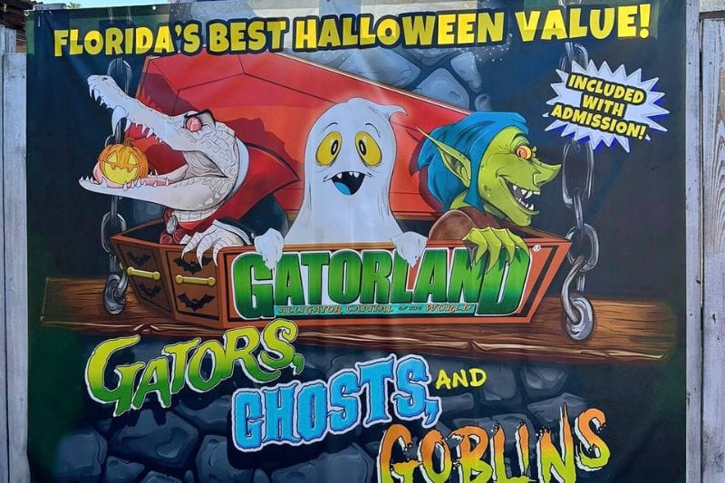 Gatorland Gators Ghosts and Goblins Halloween Banner 2025 - image by Dani Meyering