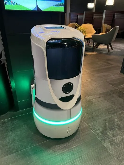 Luna the robot concierge at Courtyard Titusville Kennedy Space Center