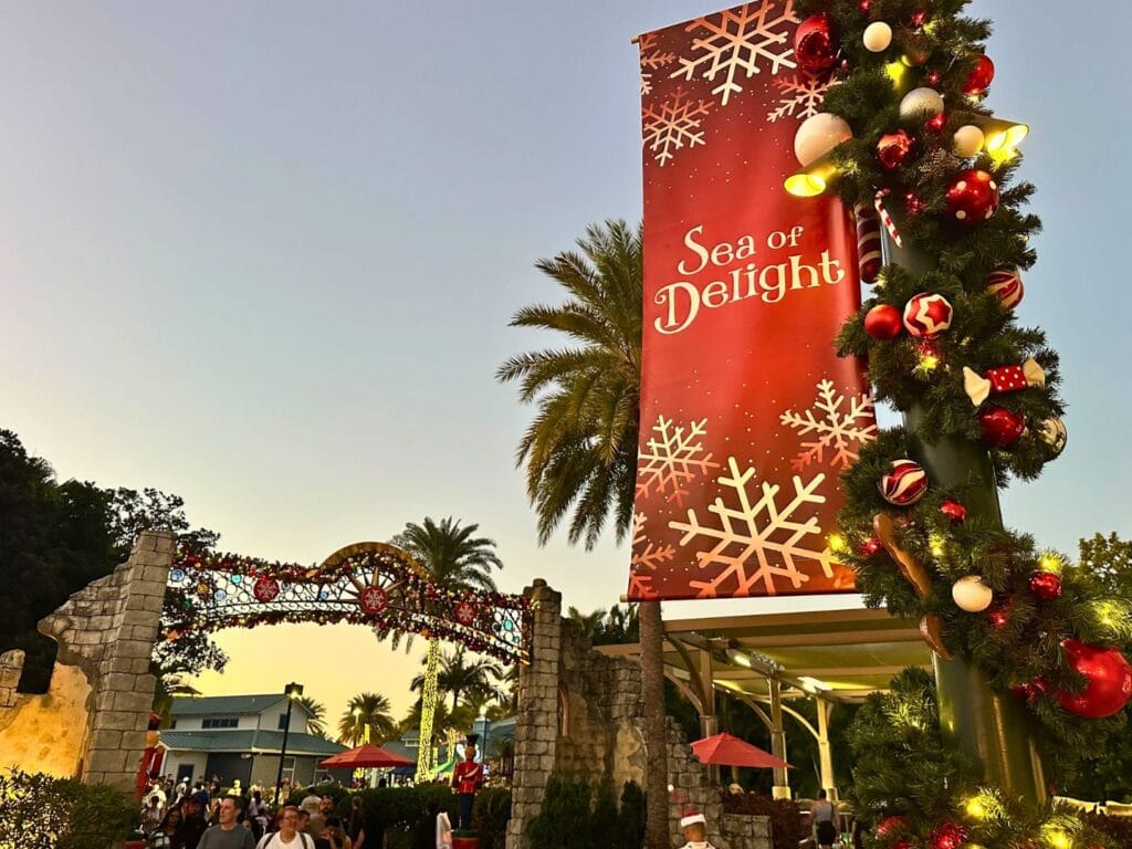 SeaWorld Orlando Christmas Celebration Sea of Delight Banner - image by Dani Meyering