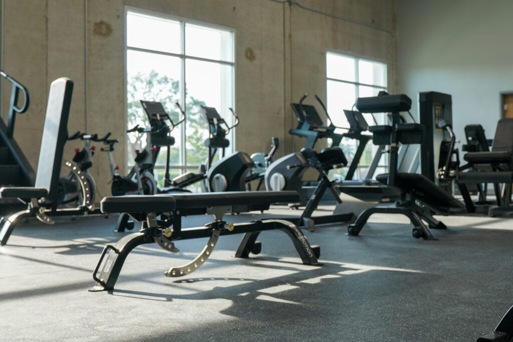 Gym equipment at High Point Climbing