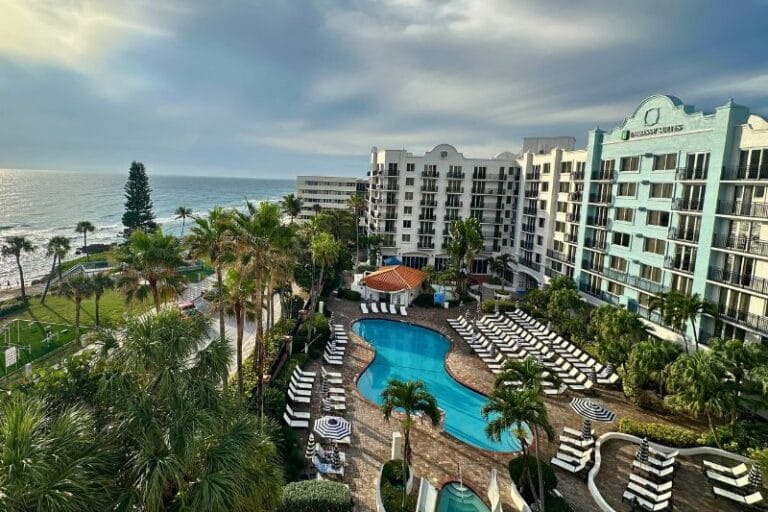 Embassy Suites Deerfield Beach Pool from above - image by Dani Meyering comp