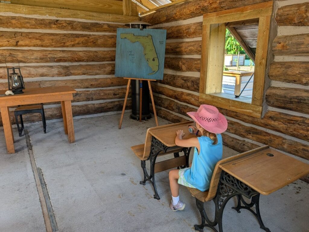 Young girl inside Sunnyside School House St. Cloud - image by Maria DiCicco comp