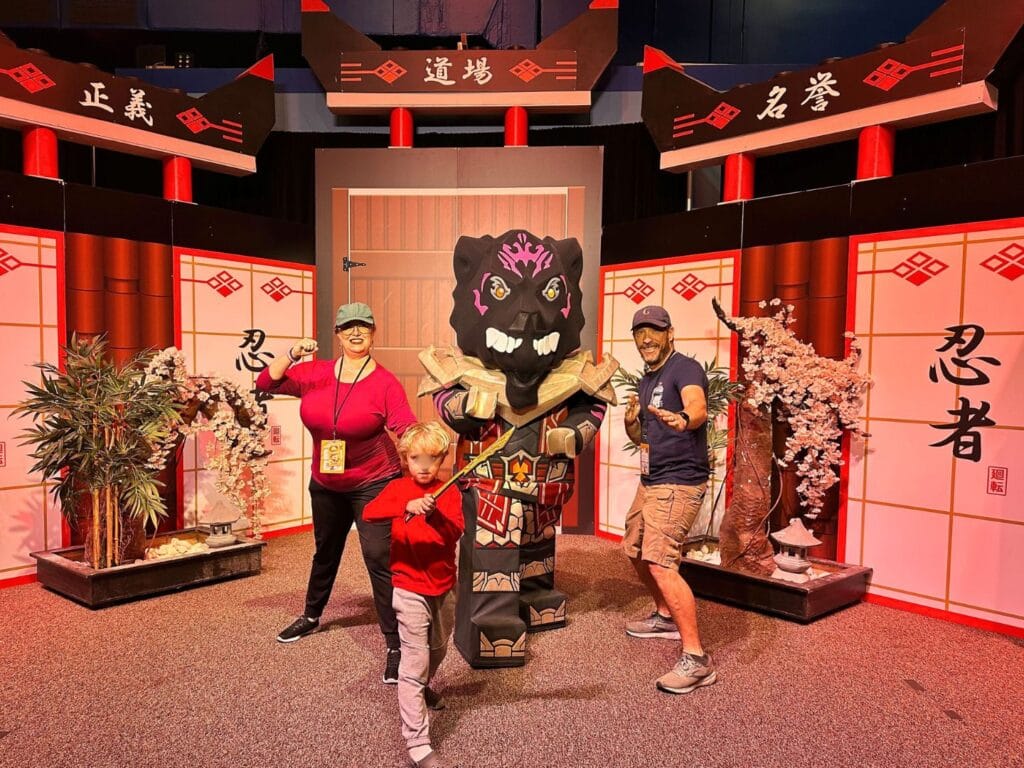 family of 3 with Character Meet and Greet LEGOLAND Ninjago Weekends - image by Dani Meyering