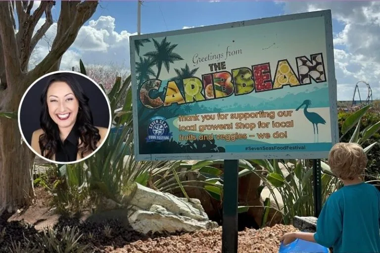 Amber-Alloway-Vice-President-Culinary-SeaWorld-Orlando-Seven-Seas-Food-Festival-Caribbean-Sign