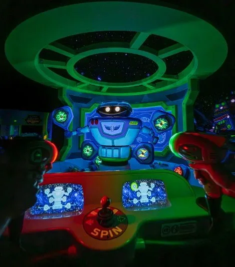 Buddy character on Buzz Lightyear ride