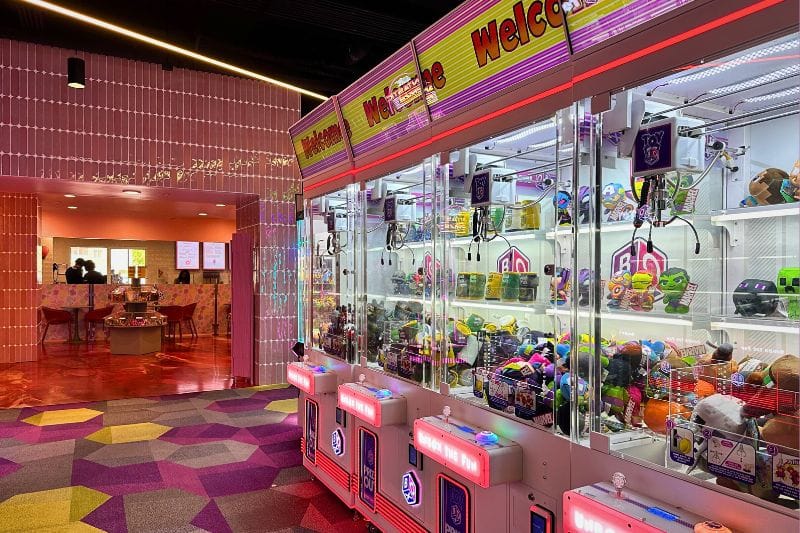 Mystery Fun House Arcade Orlando claw games near ice cream and candy shop - photo by Dani Meyering