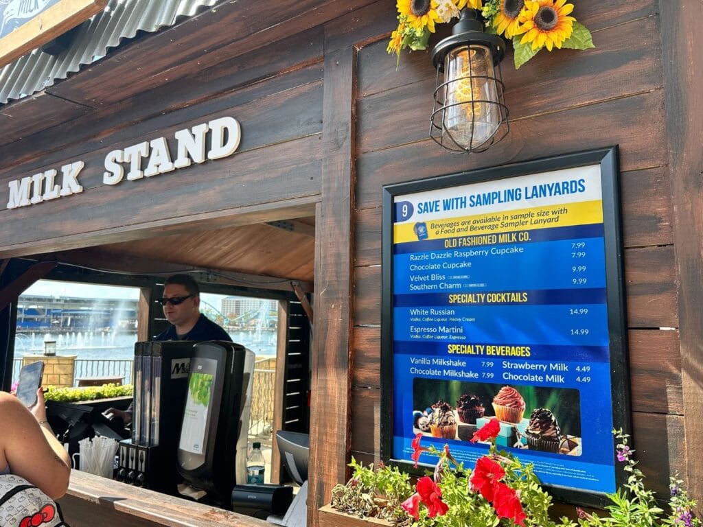 Old Fashioned Milk Co stand at SeaWorld Seven Seas Food Festival