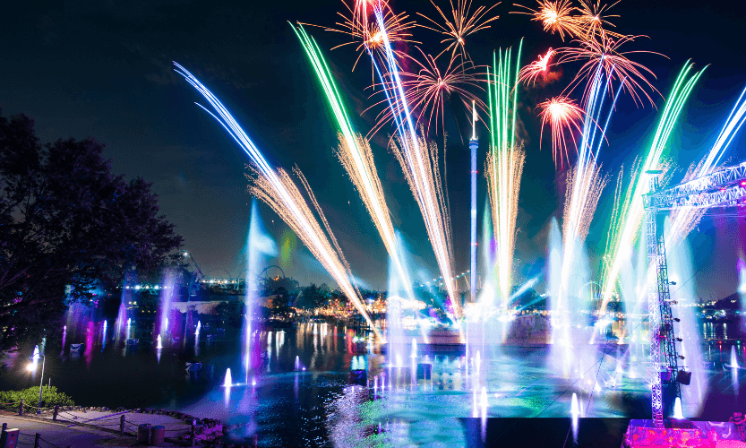 SeaWorld Orlando's ignite fireworks for Electric Ocean