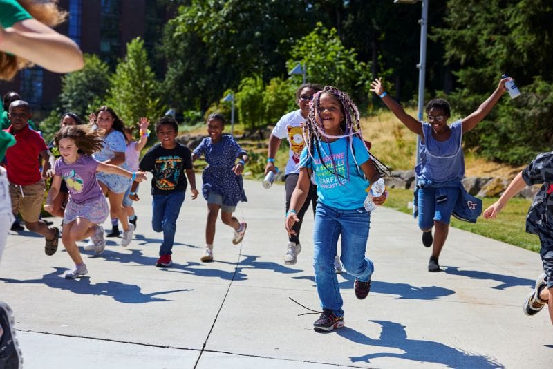 Children running and playing at Champions Summer Camp in Orlando