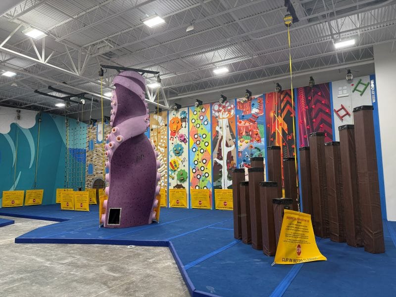 The Kids Zone at High Pointe Climbing has tons of fun walls for kids to climb