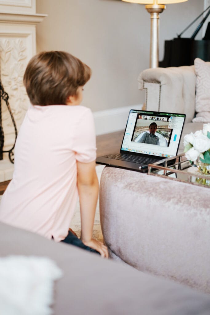 TruFluency student learning virtually