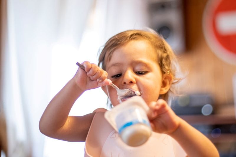 Florida Dairy Farmers toddler drinking milk