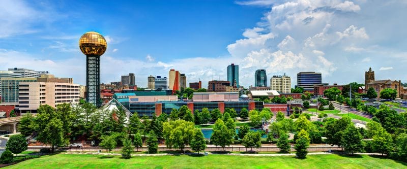 Downtown Knoxville is a great educational family travel spot for outdoor activities