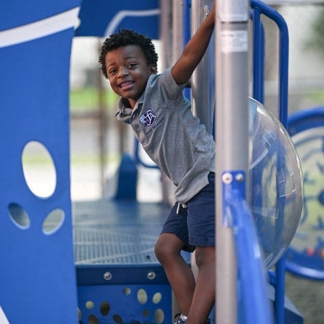 Foundation Academy young boy on playground