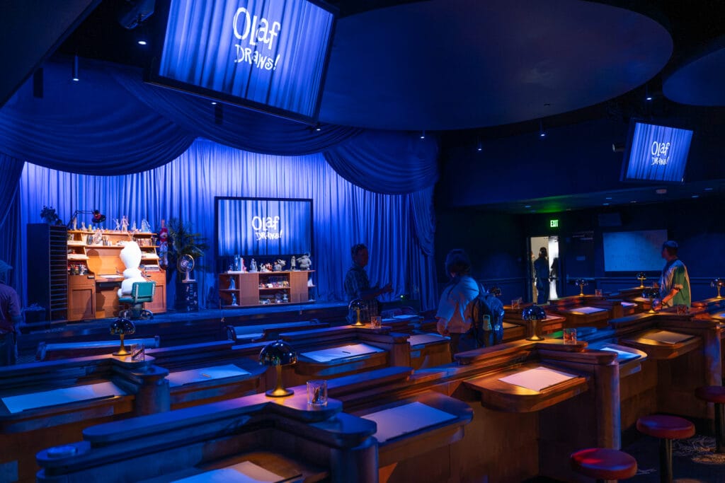 Olaf Draws at The Magic of Disney Animation. Photo by Laura Byrne.