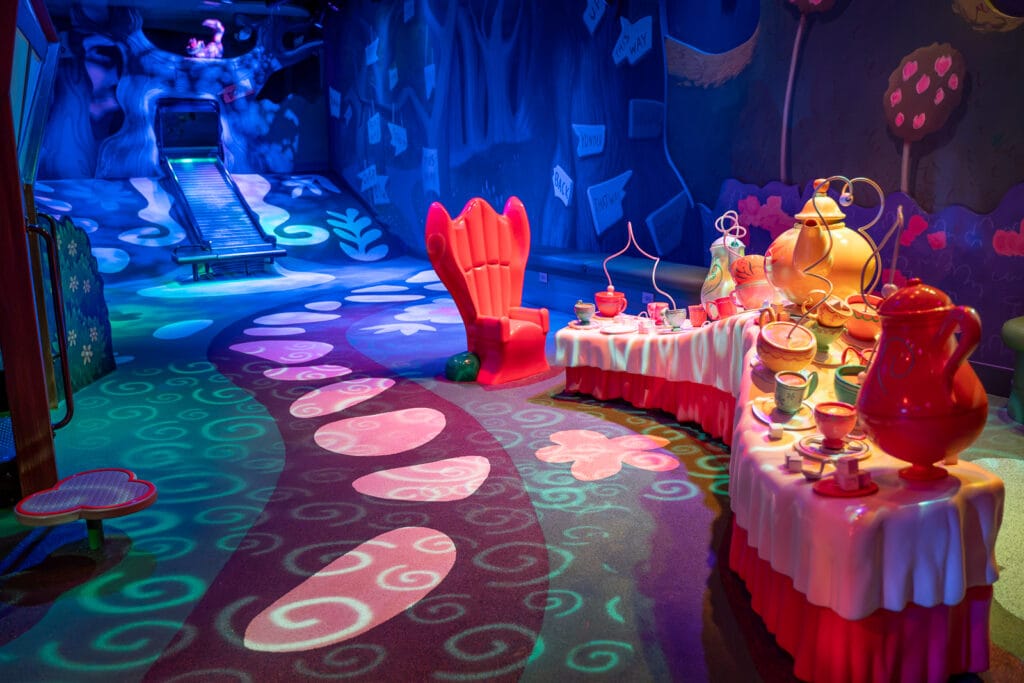 Drawn to Wonderland indoor playground at The Magic of Disney Animation. Photo by Laura Byrne.