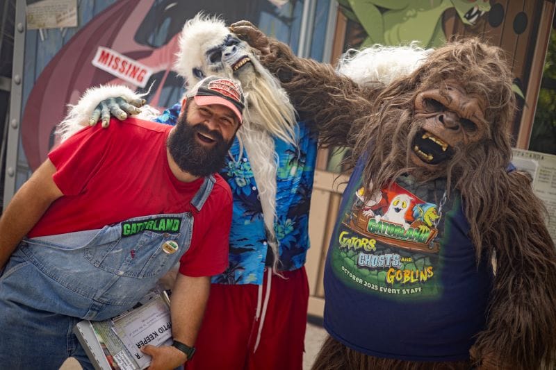the Yeti and Aboninable Snowman at Gatorland’s Gators, Ghosts & Goblins this Halloween