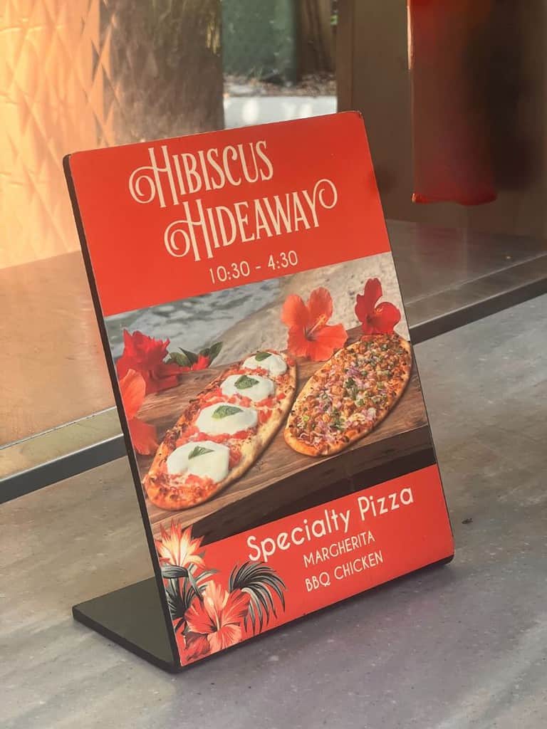 Discovery-Cove-with-kids-Included-Lunch-Pizza-Michelle-Spitzer - Orlando Parenting Magazine Discovery Cove Pizza