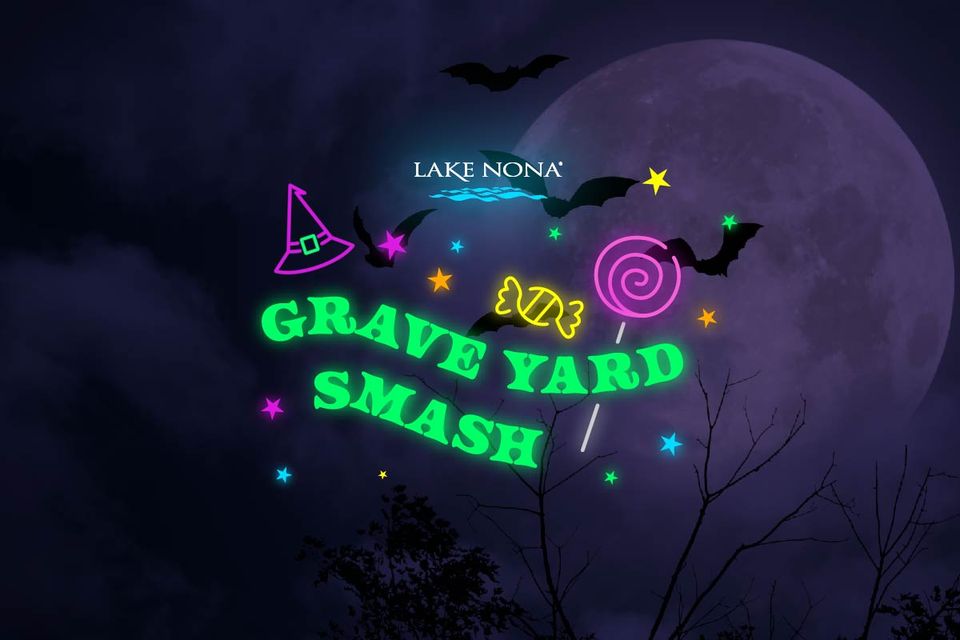 graphic for a Halloween event in Orlando lake nona