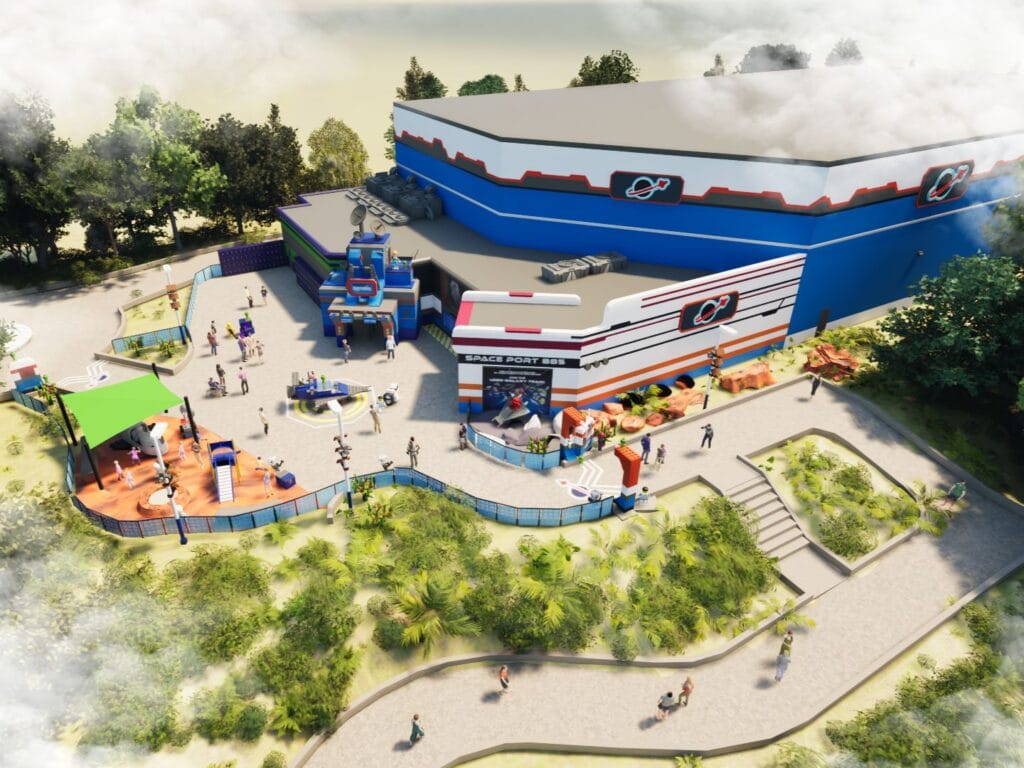 LEGOLAND Space Coaster and DUPLO play area rendering