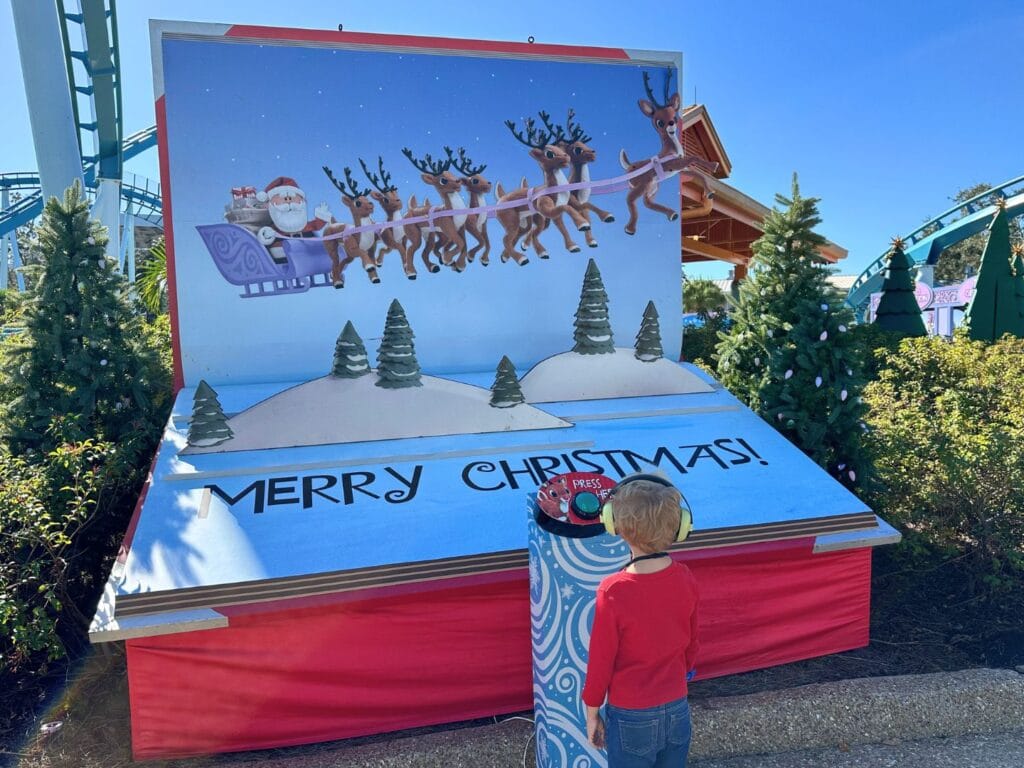 SeaWorld Orlando Chrsitmas Celebration Rudolph Story Button - image by Dani Meyering