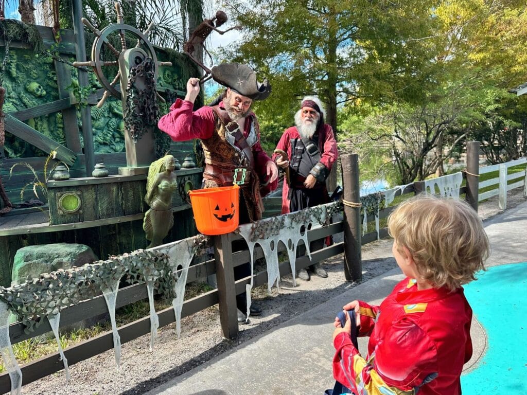 Young Boy at Gatorland Gators Ghosts and Goblins Halloween Trick or Treat with pirates - image by Dani Meyering