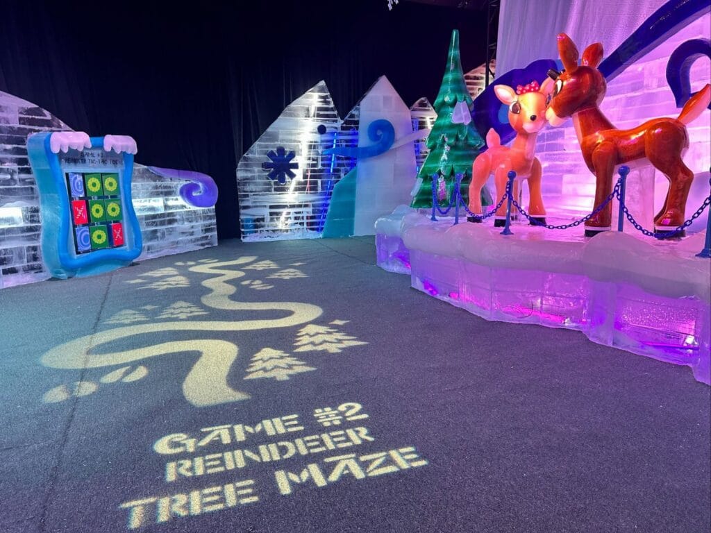 Interactive floor Rudolph Red-Nosed Reindeer at ICE! Gaylord Palms - image by Dani Meyering
